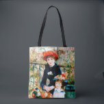 Bolsa das Duas Irmãs de Belas Artes Renoir<br><div class="desc">Pierre-Auguste Renoir criou essa pintura encantadora em 1881. Chamava-se "Duas Irmãs" quando foi exibido pela primeira vez no ano seguinte. O óleo na canvas foi chamado "No Terraço" pelo seu primeiro proprietário,  Paul Durand-Ruel. O rio Sena aparece ao fundo.</div>
