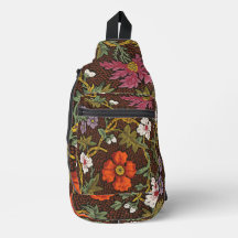 Bolsa de Acessórios de Desenho Botânico Vitoriano