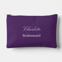 Bolsa de Acessórios Roxos Escuros de Bridesmaid