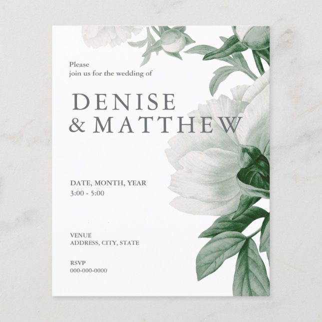 Bolsa de Base de Orçamento Convite de Casamento Co (Frente)