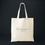 Bolsa de Bridesmaid Personalizável Elegante Simple<br><div class="desc">Esta mala de tote da dama de honra minimalista adorável será excelente de obrigado de casamento que você dá ou favorece.</div>