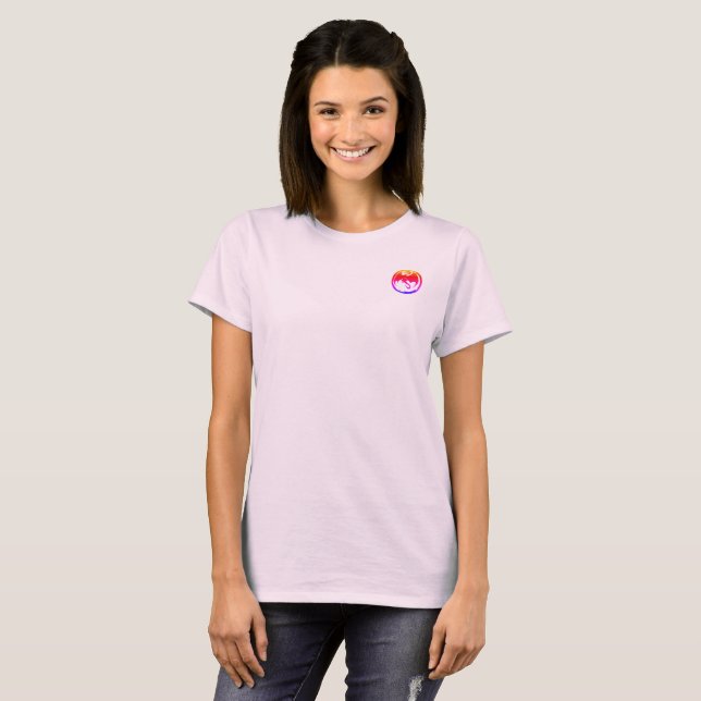 Bolsa de camiseta rosa pálido de mulher Neon Drago (Frente Completa)