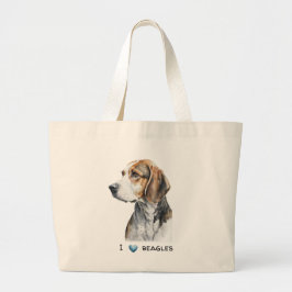 Bolsa de canvas de beagle personalizável