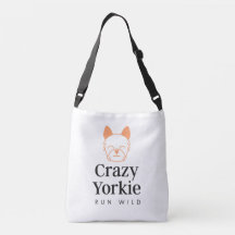 Bolsa de canvas Premium do Yorkie louco