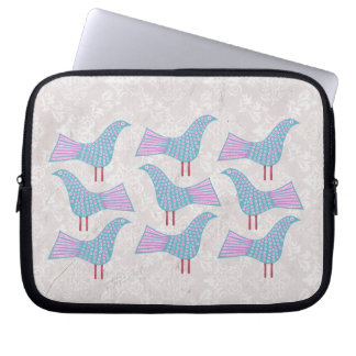Bolsa de capa para laptop Ipad Funky Blue Birds