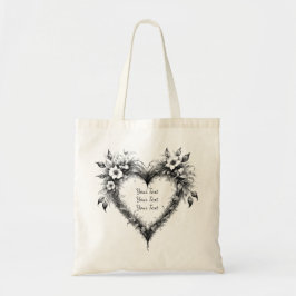 Bolsa de casamento em coração floral personalizado