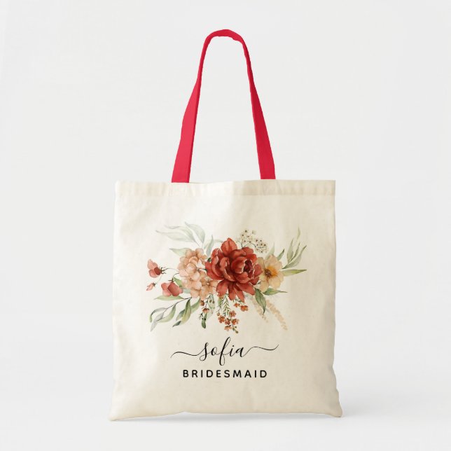 Bolsa de Casamento Rustic Boho Floral Bridesmaid (Frente)