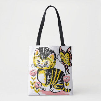 Bolsa de Cat Art Whimsical - Na moda e Funcional
