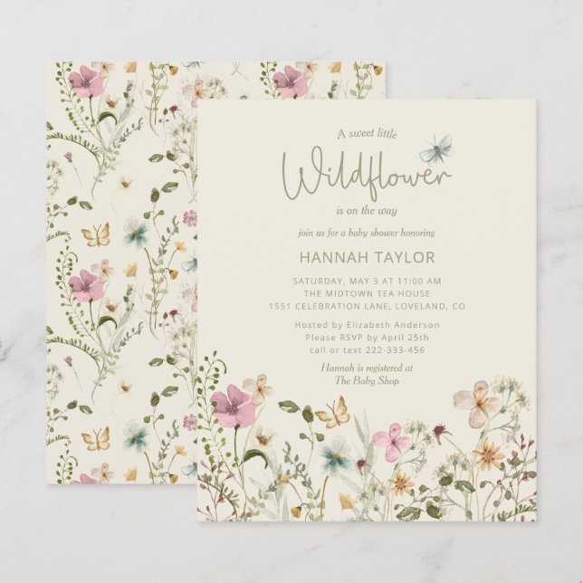 Bolsa de Chá de fraldas de Flor Selvagem de Orçame (Frente/Verso)