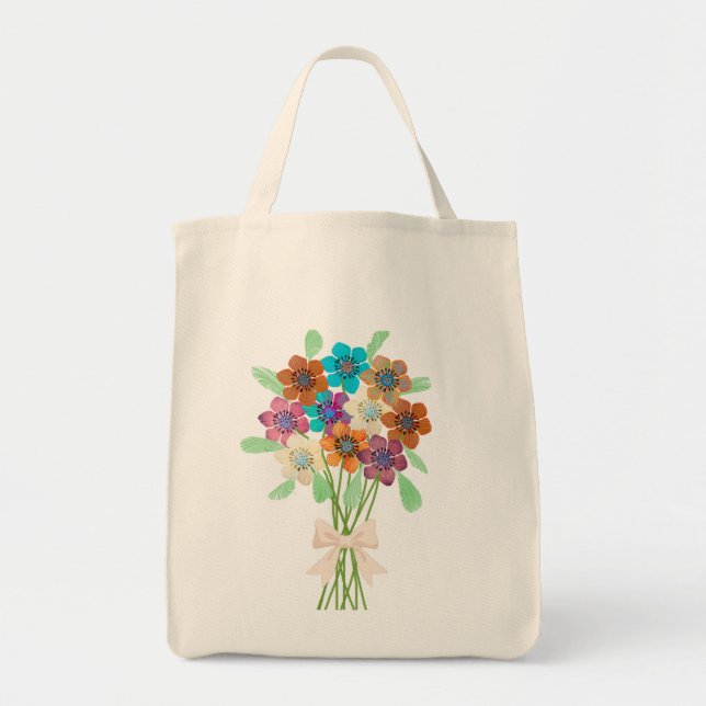 Bolsa de compra com Buquê Floral (Frente)