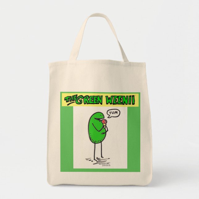 Bolsa de compra "Yum" Verde Weenii (Frente)