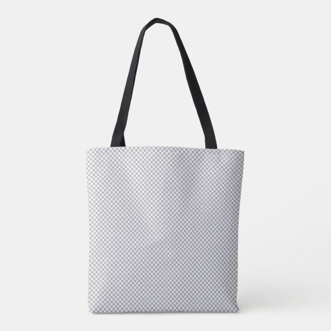 Bolsa de Compras Tote com Padrão de Pontos Minimal (Verso)