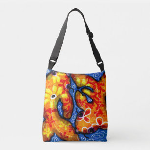 Bolsa de Corpo Cruzado - Abstrato de Peixe Koi