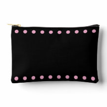 Bolsa de Cosméticos Pérolas (Preto e Rosa)