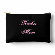 Bolsa de Cosméticos Rocker Mom (Preto e Rosa)