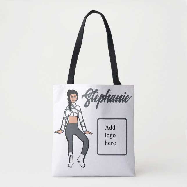 Bolsa de Dançarino Personalizado (Branco-Pedra) (Frente)