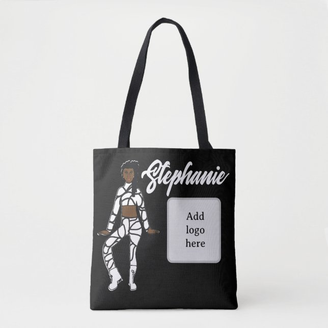 Bolsa de Dançarino Personalizado (Branco Preto) (Frente)