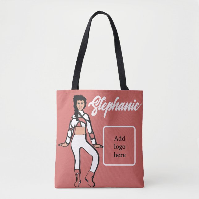 Bolsa de Dançarino Personalizado ( Peach White) (Frente)