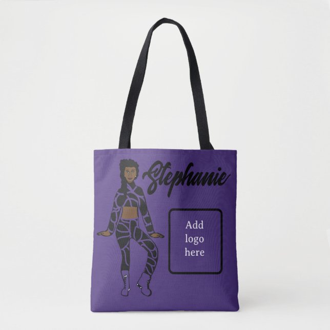 Bolsa de Dançarino Personalizado ( Preto Roxo) (Frente)