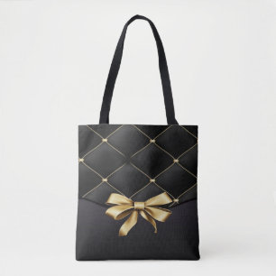 Bolsa de Diamante Preto e Dourado