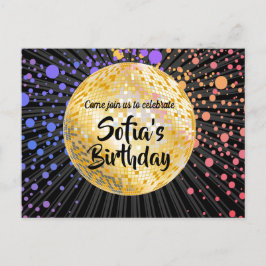 Bolsa de disco de ouro Convite postal