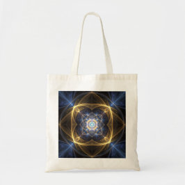Bolsa de Energia Fractal Azul Dourada brilhante