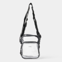 Bolsa de Estádio Transparente com Iniciais de Mono
