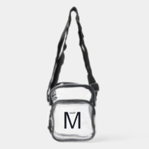 Bolsa de Estádio Transparente com Monograma | Inic