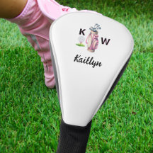 Bolsa de Golfe Rosa Encantadora Personalizada com