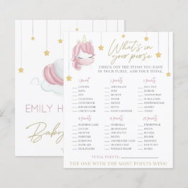 Bolsa de Jogo Chá de Bebê Estrelas de Unicórnio Ro