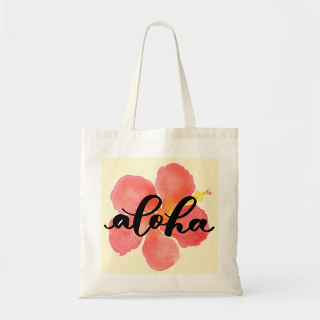 Bolsa de mão Aloha Hibiscus (Frente)