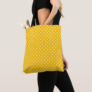 Bolsa de mão Amarela com Bolinhas   Bolsa Retrô