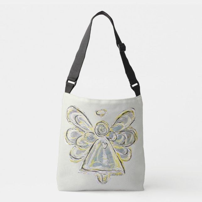 Bolsa de Mão Anjo da Guarda Branco Arte Bolsa Tran (Frente)