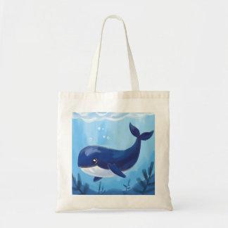Bolsa de mão Baleia Azul Fofa 
