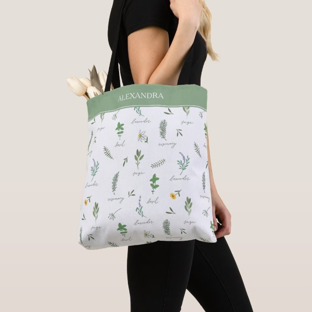 Bolsa de mão botânica moderna personalizada (Close Up)