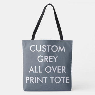 Bolsa de mão cinza personalizada com impressão tot