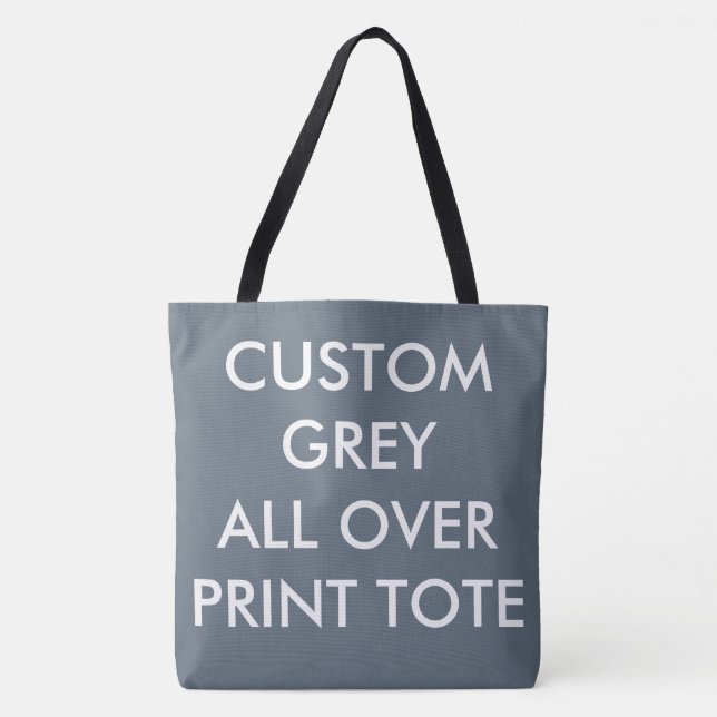 Bolsa de mão cinza personalizada com impressão tot (Frente)