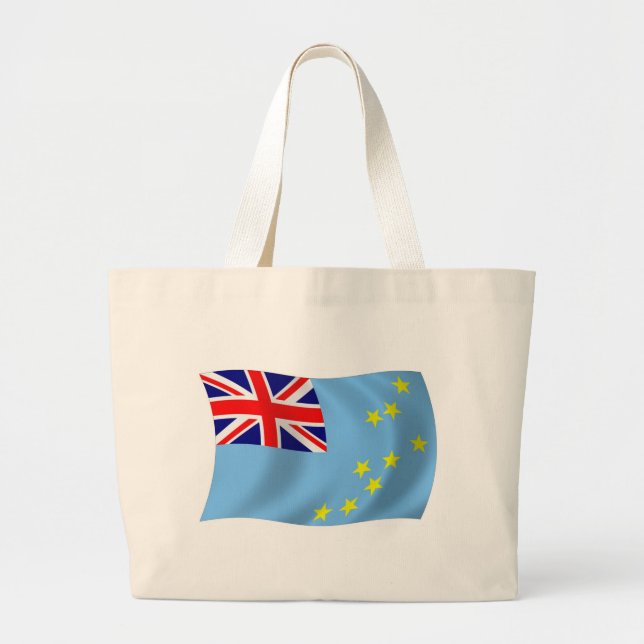 Bolsa de mão com a bandeira de Tuvalu (Frente)