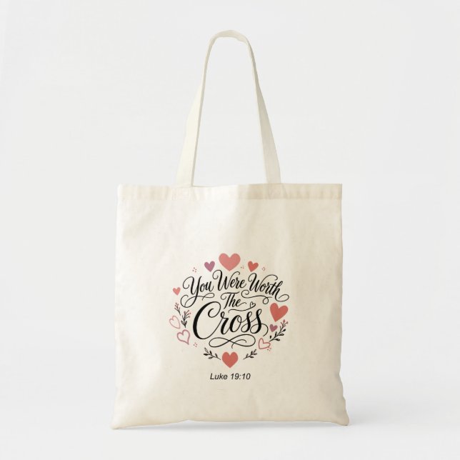Bolsa de mão com a frase A Cruz significa que você (Frente)