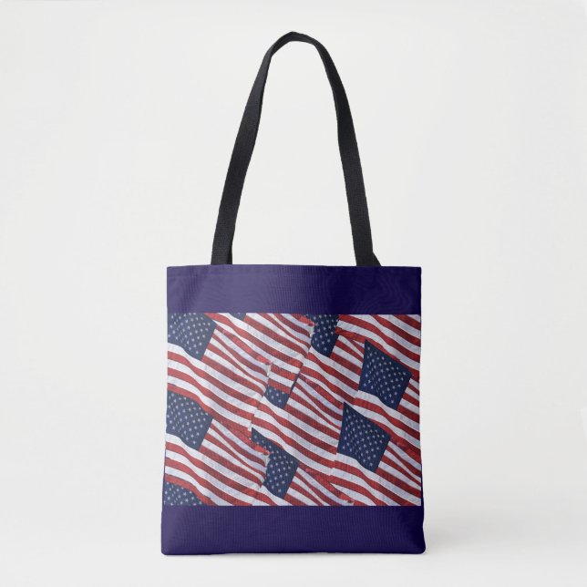 Bolsa de mão com bandeira dos EUA (Frente)