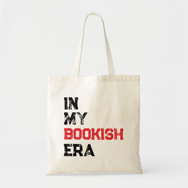 Bolsa de mão com citação para presente literário p (Frente)