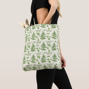 Bolsa de mão com design botânico de samambaia