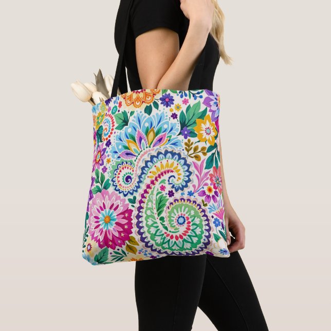 Bolsa de mão com design de paisley muito bonita (Close Up)
