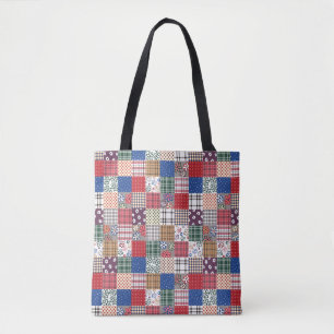 Bolsa de mão com estampa de colcha bonita