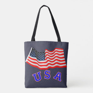 Bolsa de mão com estampa EUA, Média