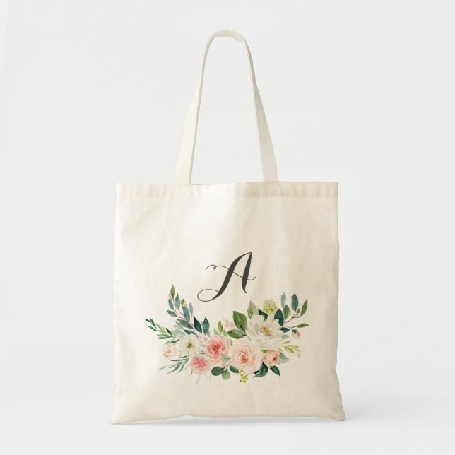 Bolsa de mão com flores personalizada para damas d (Frente)
