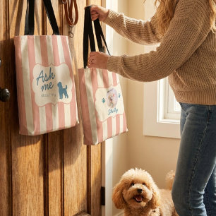 Bolsa de mão com foto personalizada de poodle mãe