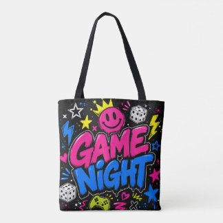 Bolsa de mão com grafite neon ousado para Noite de