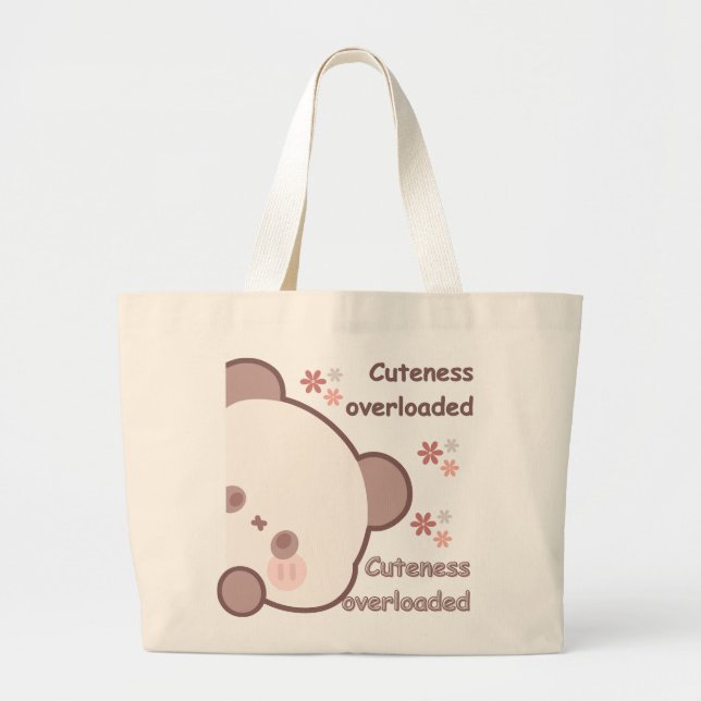 Bolsa de mão com ilustração adorável em estilo Kaw (Frente)