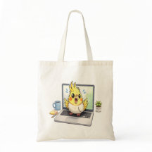 Bolsa de mão com imagem de um lindo pássaro Cockat